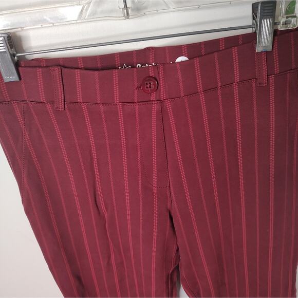Betabrand Classic Yoga Ponte Knit Dress Pants in Star Sherry Size Large Petite - Picture 5 of 7